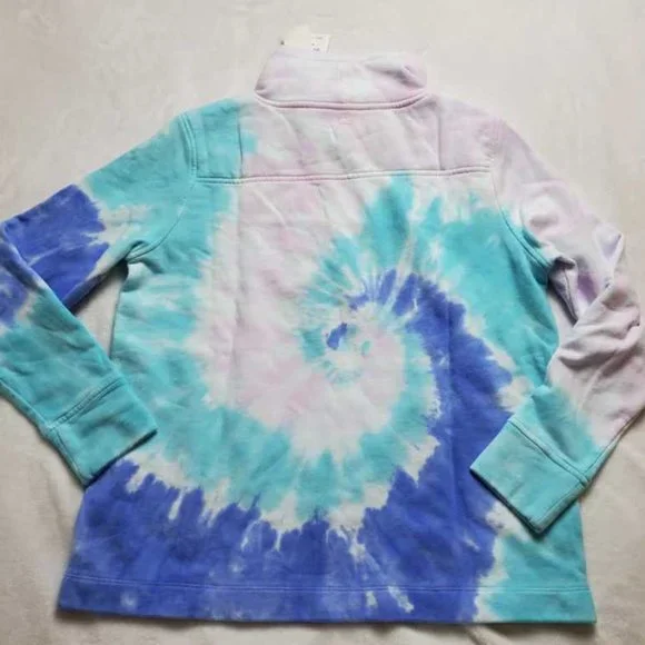 New women's M Vineyard Vines tie dye funnel neck shep shirt sweater - Picture 6 of 8